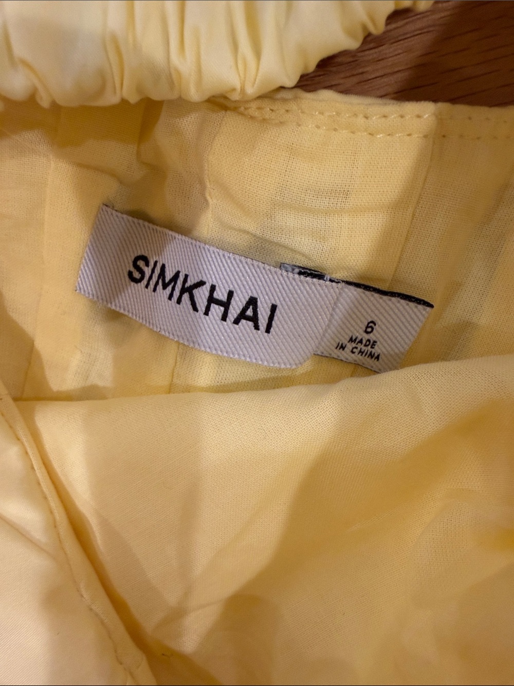 NWOT Simkhai Yellow Sleeveless Cotton Maxi Dress, Size US 6 - Picture 7 of 9